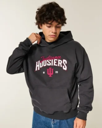 Boxy Indiana University Hoosiers grafisk hættetrøje