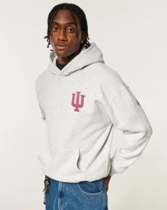 Boxy Indiana University Hoosiers grafisk hættetrøje