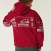 Boxy Indiana University Hoosiers grafisk hættetrøje Boxy Indiana University Hoosiers grafisk hættetrøje