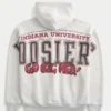 Boxy Indiana University Hoosiers grafisk hættetrøje Boxy Indiana University Hoosiers grafisk hættetrøje