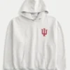Boxy Indiana University Hoosiers grafisk hættetrøje Boxy Indiana University Hoosiers grafisk hættetrøje