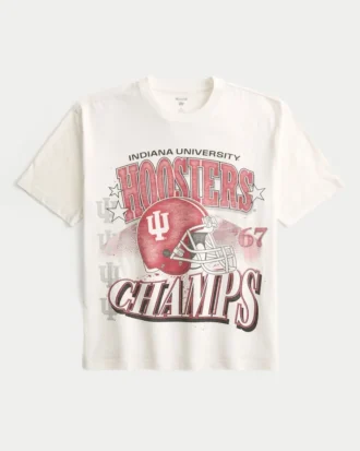 Boxy Indiana University Hoosiers grafisk T-shirt