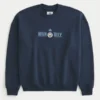 Boxy Manchester City FC Graphic Crew Sweatshirt Boxy Manchester City FC Graphic Crew Sweatshirt