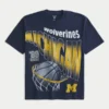 Boxy Michigan Wolverines grafisk T-shirt
