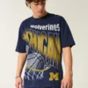 Boxy Michigan Wolverines grafisk T-shirt