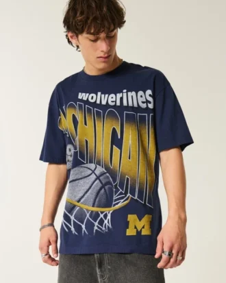 Boxy Michigan Wolverines grafisk T-shirt
