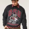 Boxy Mickey Mouse Ohio State Buckeyes grafisk sweatshirt