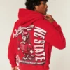 Boxy North Carolina State University Wolfpack grafisk hættetrøje Boxy North Carolina State University Wolfpack grafisk hættetrøje