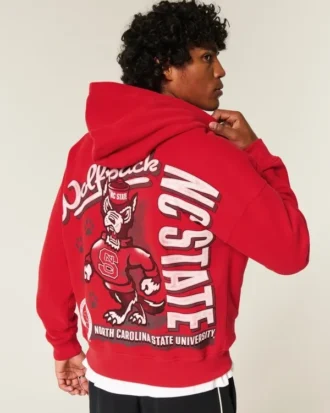Boxy North Carolina State University Wolfpack grafisk hættetrøje