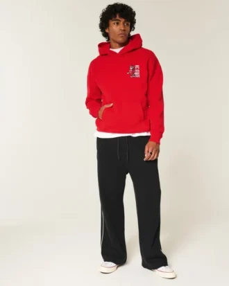 Boxy North Carolina State University Wolfpack grafisk hættetrøje