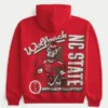 Boxy North Carolina State University Wolfpack grafisk hættetrøje Boxy North Carolina State University Wolfpack grafisk hættetrøje