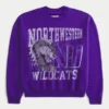 Boxy Northwestern University Wildcats Graphic Crew Sweatshirt Boxy Northwestern University Wildcats Graphic Crew Sweatshirt