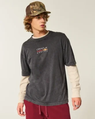 Boxy Oracle Red Bull Racing grafisk T-shirt