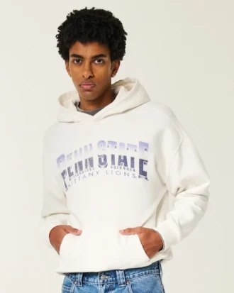 Boxy Penn State University Nittany Lions grafisk hættetrøje
