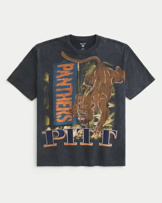 Boxy Pitt Panthers Graphic Tee Boxy Pitt Panthers Graphic Tee