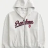 Boxy Providence Rhode Island grafisk hættetrøje med lynlås Boxy Providence Rhode Island grafisk hættetrøje med lynlås