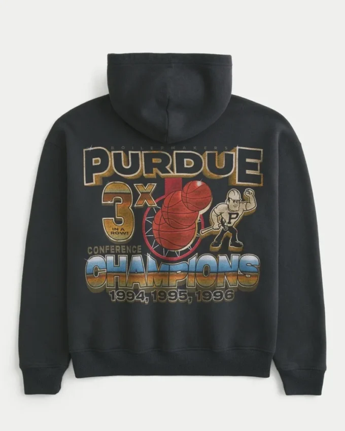 Boxy Purdue University grafisk hættetrøje