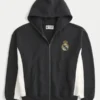 Boxy Real Madrid CF grafisk hættetrøje med lynlås Boxy Real Madrid CF grafisk hættetrøje med lynlås