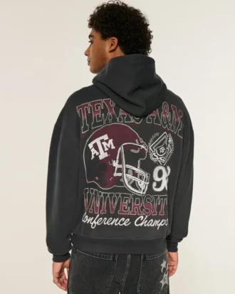 Boxy Texas A&M University Aggies grafisk hættetrøje