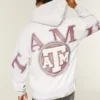 Boxy Texas A&M University Aggies grafisk hættetrøje med lynlås Boxy Texas A&M University Aggies grafisk hættetrøje med lynlås