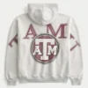 Boxy Texas A&M University Aggies grafisk hættetrøje med lynlås Boxy Texas A&M University Aggies grafisk hættetrøje med lynlås