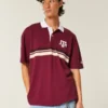 Boxy Texas A&M University Graphic Polo Boxy Texas A&M University Graphic Polo