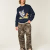 Boxy Tom og Jerry Graphic Crew Sweater Boxy Tom og Jerry Graphic Crew Sweater