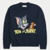 Boxy Tom og Jerry Graphic Crew Sweater Boxy Tom og Jerry Graphic Crew Sweater