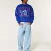 Boxy University of Arizona Wildcats Graphic Crew Sweatshirt