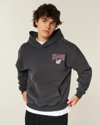 Boxy University of Georgia Bulldogs grafisk hættetrøje Boxy University of Georgia Bulldogs grafisk hættetrøje