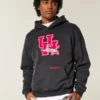 Boxy University of Houston Cougars grafisk hættetrøje