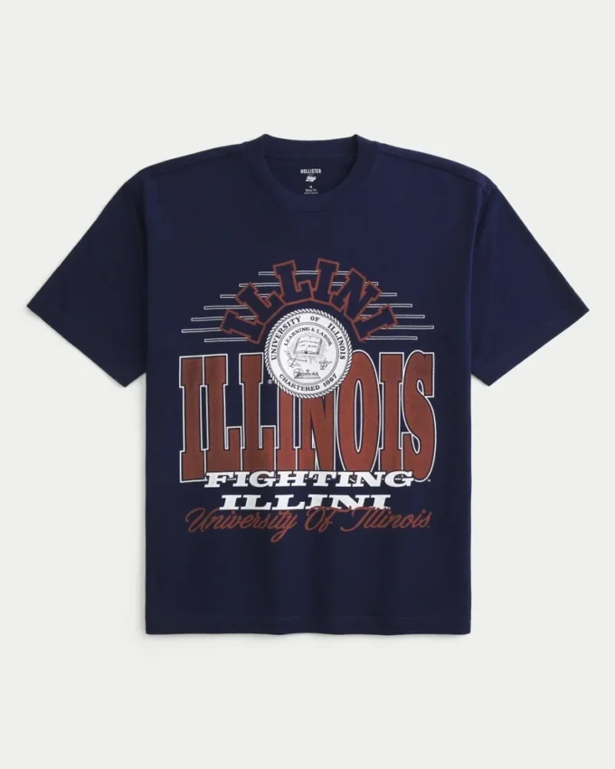 Boxy University of Illinois Graphic Tee Boxy University of Illinois Graphic Tee