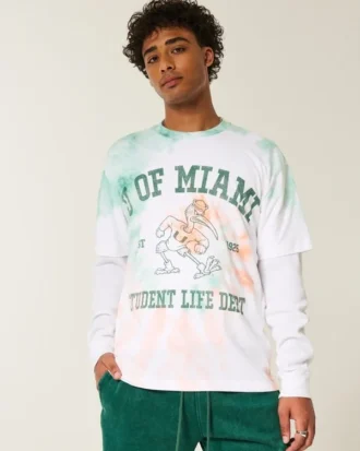 Boxy University of Miami Hurricanes grafisk T-shirt Boxy University of Miami Hurricanes grafisk T-shirt