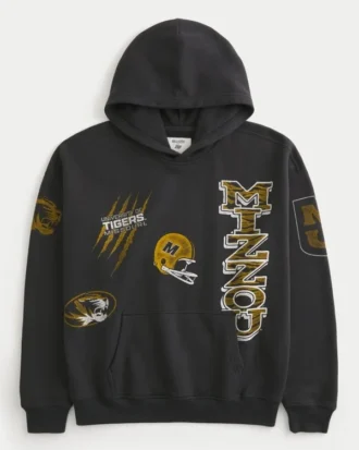 Boxy University of Missouri Tigers grafisk hættetrøje Boxy University of Missouri Tigers grafisk hættetrøje