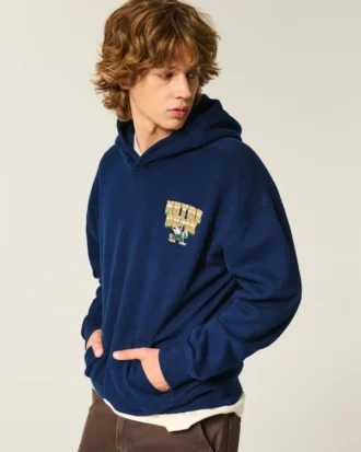 Boxy University of Notre Dame Fighting Irish grafisk hættetrøje