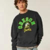 Boxy University of Oregon Ducks Graphic Crew Sweatshirt