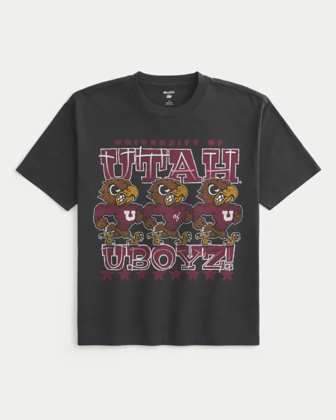 Boxy University of Utah Utes Graphic Tee Boxy University of Utah Utes Graphic Tee