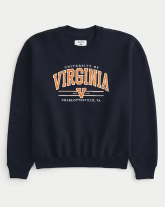 Boxy University of Virginia Graphic Crew Sweatshirt Boxy University of Virginia Graphic Crew Sweatshirt