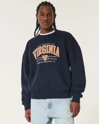 Boxy University of Virginia Graphic Crew Sweatshirt Boxy University of Virginia Graphic Crew Sweatshirt
