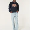 Boxy University of Virginia Graphic Crew Sweatshirt