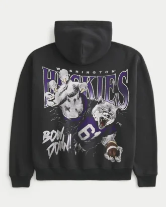 Boxy University of Washington Huskies grafisk hættetrøje Boxy University of Washington Huskies grafisk hættetrøje