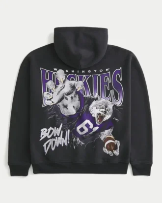 Boxy University of Washington Huskies grafisk hættetrøje Boxy University of Washington Huskies grafisk hættetrøje
