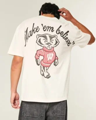 Boxy University of Wisconsin Badgers grafisk T-shirt Boxy University of Wisconsin Badgers grafisk T-shirt