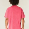 Boxy vasket heavyweight T-shirt med rund hals