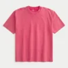 Boxy vasket heavyweight T-shirt med rund hals