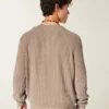 Boxy vasket sweater med rund hals