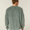 Boxy vasket sweater med rund hals Boxy vasket sweater med rund hals