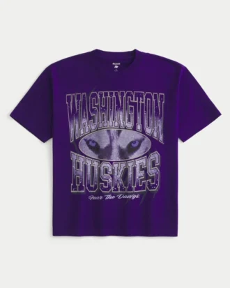 Boxy Washington Huskies Graphic Tee Boxy Washington Huskies Graphic Tee