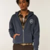 Boxy Zip-Up Ford Graphic Hoodie Boxy Zip-Up Ford Graphic Hoodie