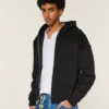 Boxy Zip-Up Good Luck Graphic Hoodie Boxy Zip-Up Good Luck Graphic Hoodie